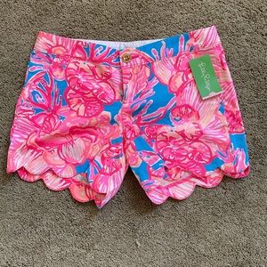 Lily Pulitzer Buttercup Shorts Pink Blue Floral